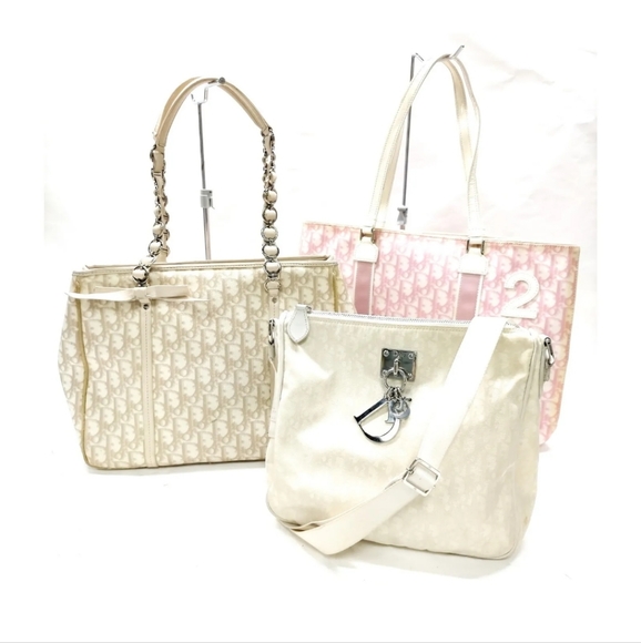 Christian Dior Hand Bag Shoulder Bag Canvas PVC Canvas - Picture 3 of 4